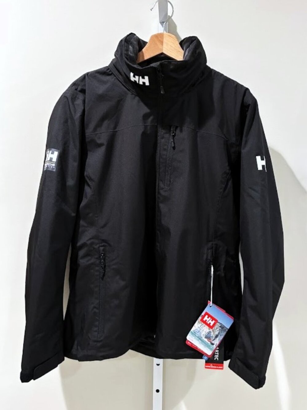 NWT Helly Hansen W Crew Hooded Midlayer Jacket Black Women’s XL Fleece Lined